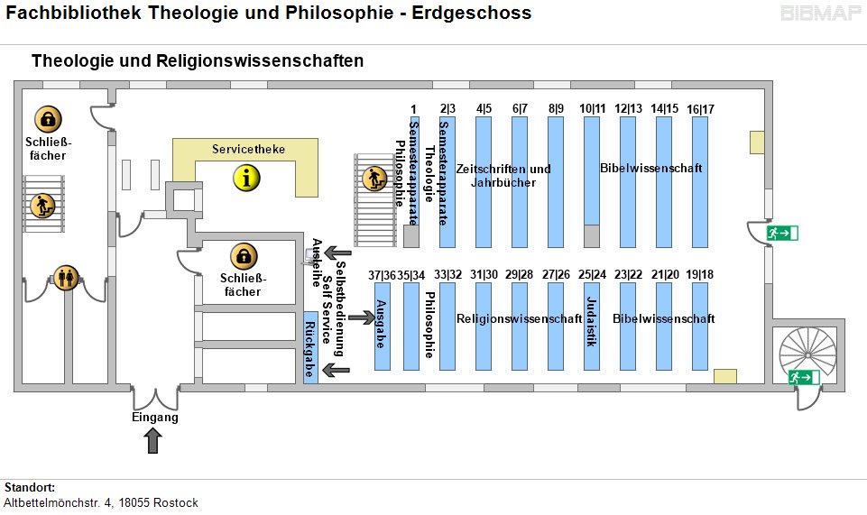 Layout, Theology and Philosophy Library, ground floor