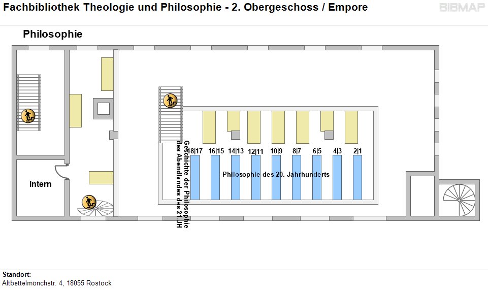 Layout, Theology and Philosophy Library, 2nd floor and gallery