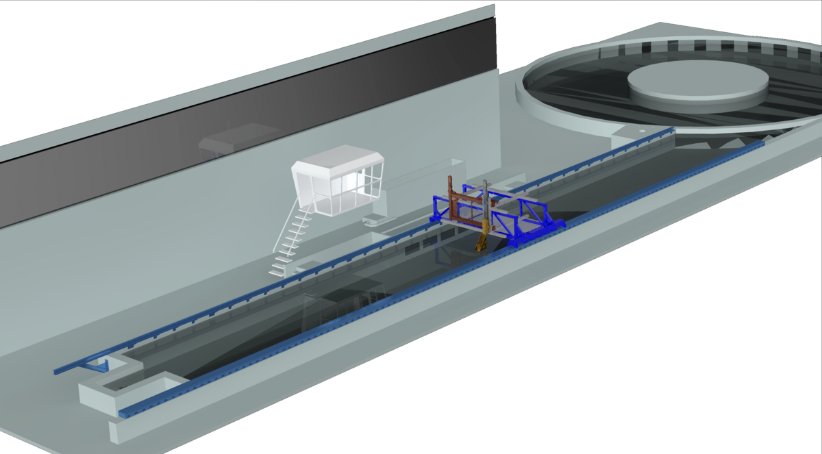 Schleppkanal mit Hochleistungsschleppsystem